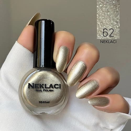 لاک نکلاسی (NEKLACI) شماره 62 – رنگ طلایی بژ شنی