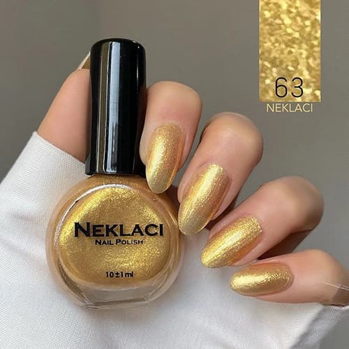 لاک نکلاسی (NEKLACI) شماره 63 – رنگ طلایی شنی