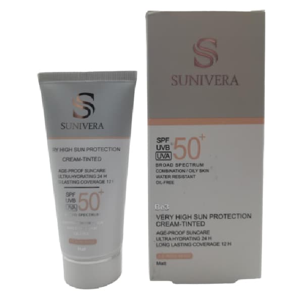 ضد آفتاب سانیورا رنگی مناسب پوست های چرب SPF50 حجم ۵۰ میلی لیتر — تصویر ۲