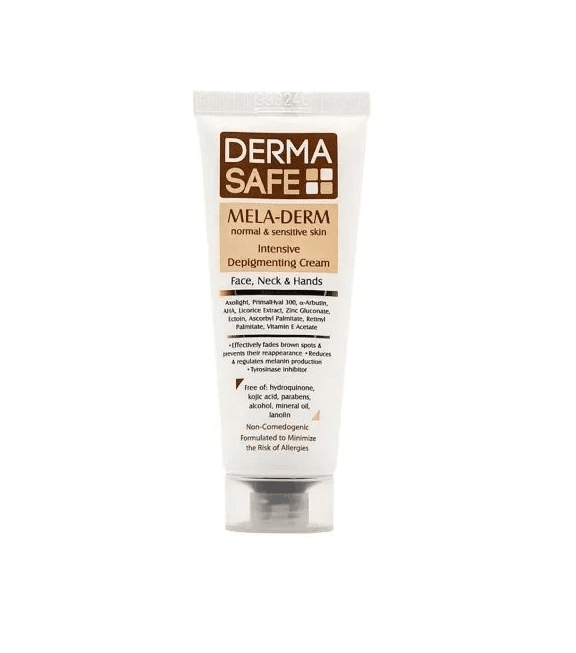 کرم روشن کننده دست ,صورت و گردن Derma Safe مناسب انواع پوست حجم 25 میلی لیتر