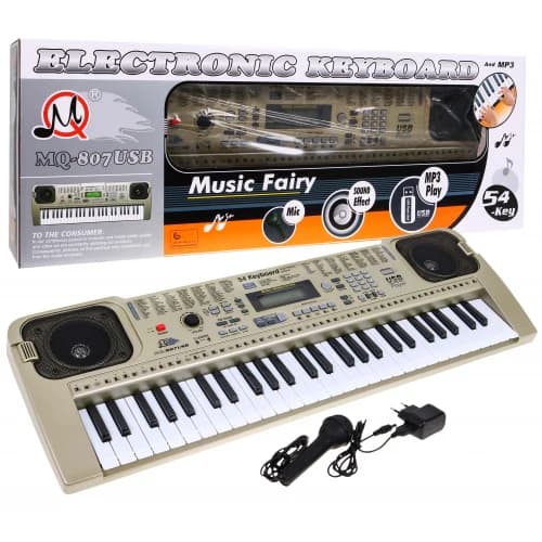 کیبورد (ارگ) 54 کلید کد 807 برند MQ | میکروفون + USB