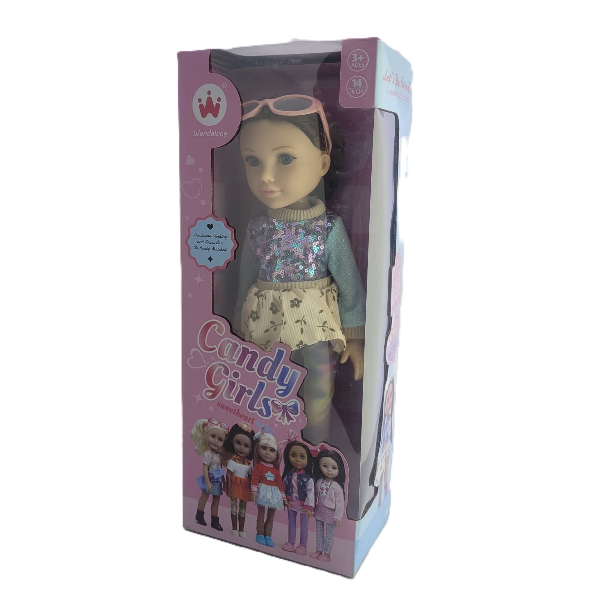 عروسک مدل دختر طرح Candy Girls کد W14N-01B – ارتفاع 26 سانتی — تصویر ۳