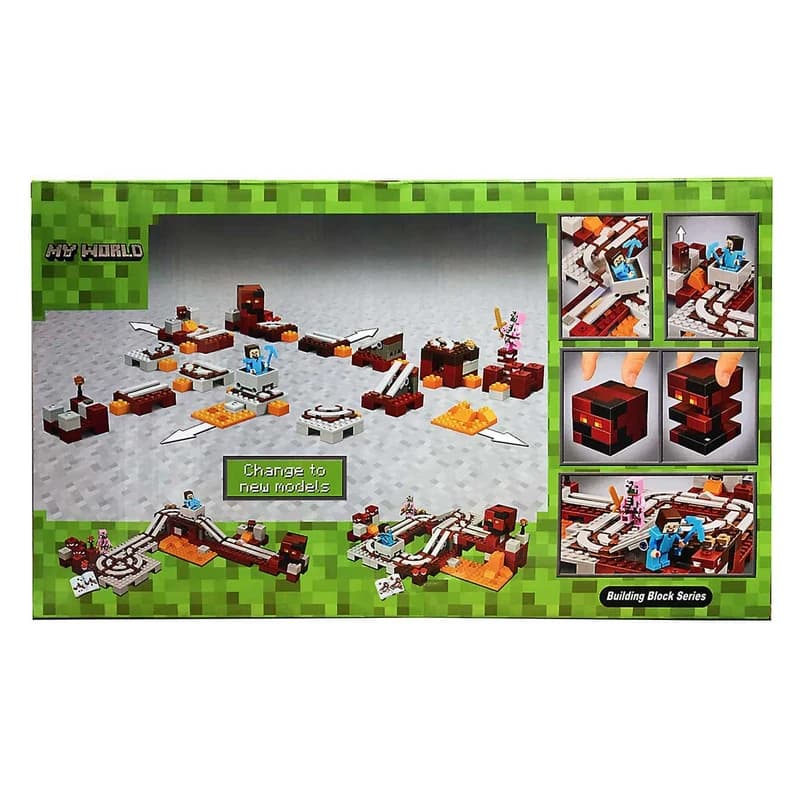 لگو ماینکرفت سری مای ورلد طرح The Nether Railway کد 10620 – 399 قطعه — تصویر ۲