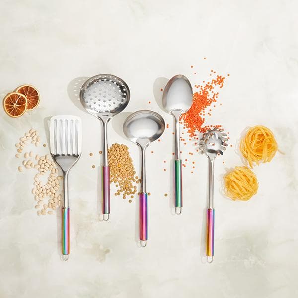سرویس کفگیر ملاقه 5 پارچه کاراجا مدل Apricot Pop-Up