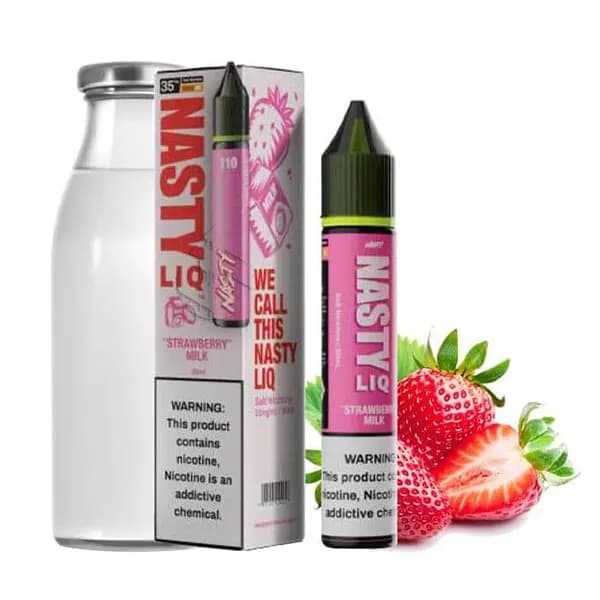 سالت نیکوتین شیر توت فرنگی نستی | NASTY LIQ 110 Strawberry Milk
