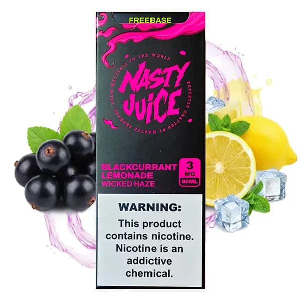 جویس انگور فرنگی لیموناد نستی | NASTY Blackcurrant Lemonade Wicked Haze Mod