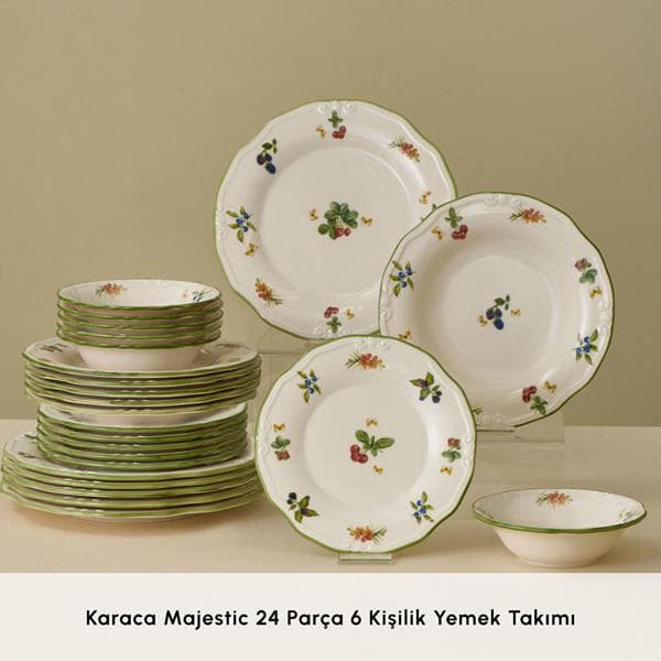 سرویس غذاخوری 6 نفره 24 پارچه کاراجا مدل Majestic — تصویر ۷