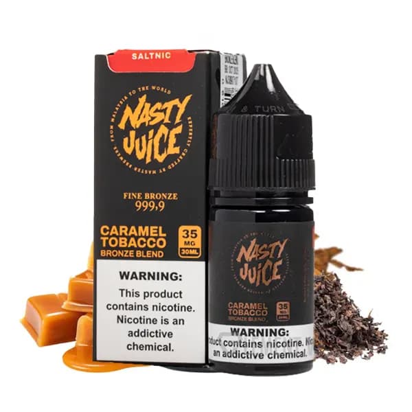 سالت کارامل تنباکو نستی | NASTY Caramel Tobacco Bronze Blend POD