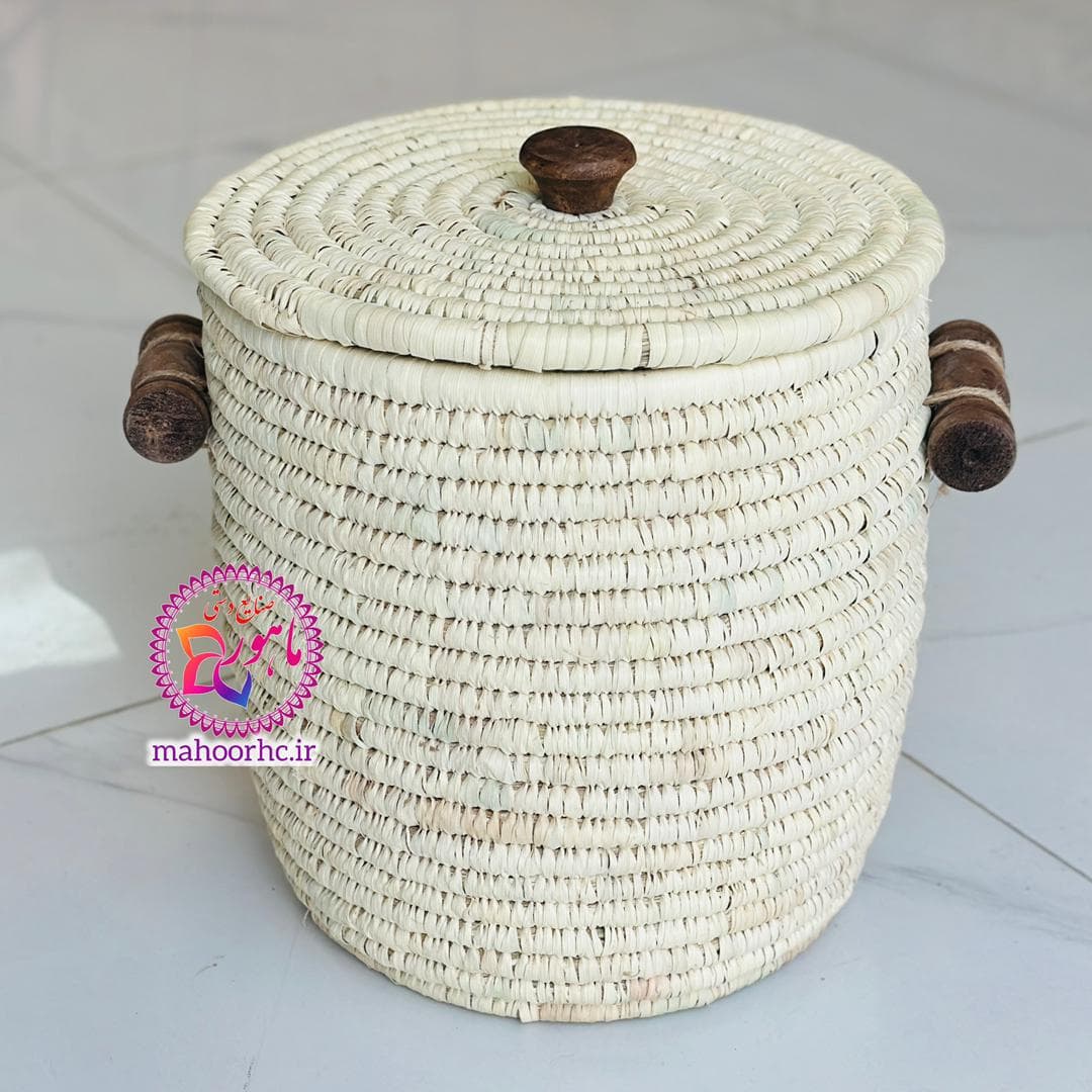 جابرنجی حصیری استوانه ای 15 کیلویی با دسته چوبی