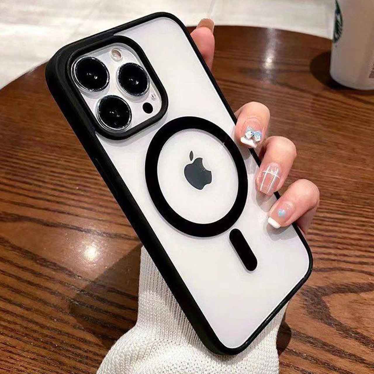 قاب موبایل Magic Safe Clear Case Black برای گوشی های آیفون