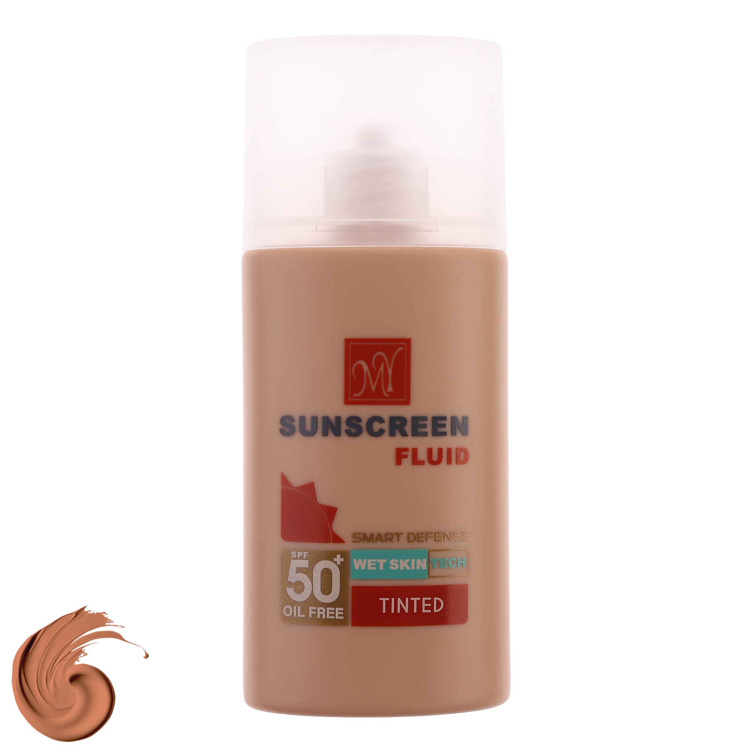 فلوئید ضد آفتاب رنگی مای SPF 50 مدل Smart Defense حاوی محافظ UVA و UVB ‌مناسب انواع پوست حجم 50 میلی‌ لیتر