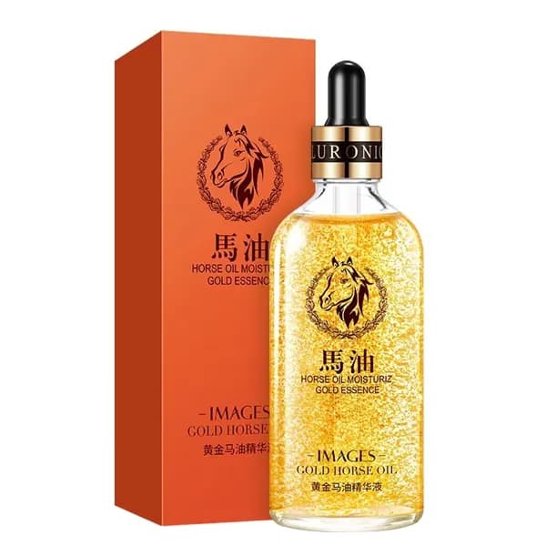 سرم ضد چروک صورت ایمیجز حاوی عصاره روغن اسب و طلا — تصویر ۲