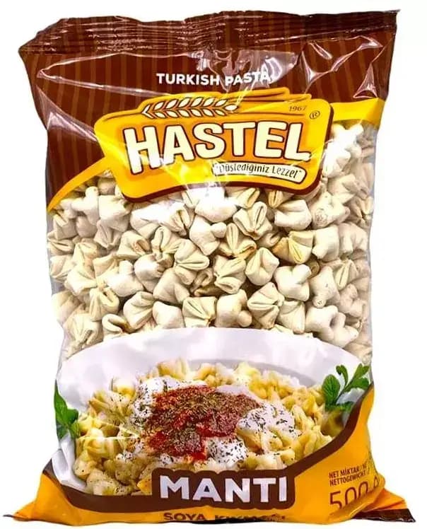 مانتی هاستل HASTEL MANTI ترک حاوی سویا و گوشت چرخ شده 400 گرم — تصویر ۲