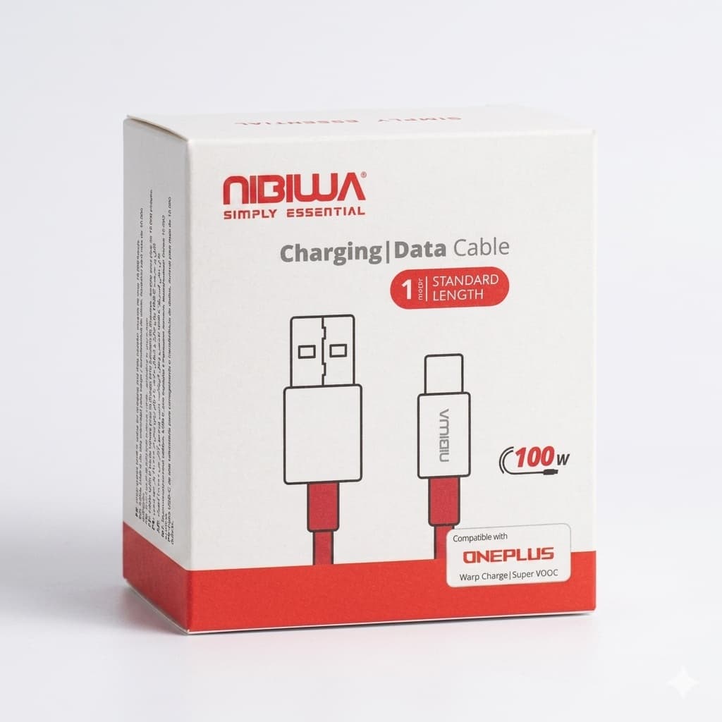 کابل تبدیل USB به USB-C نیبیوا مدل SuperVooc-SuperDart-OneP به طول 1 متر — تصویر ۶