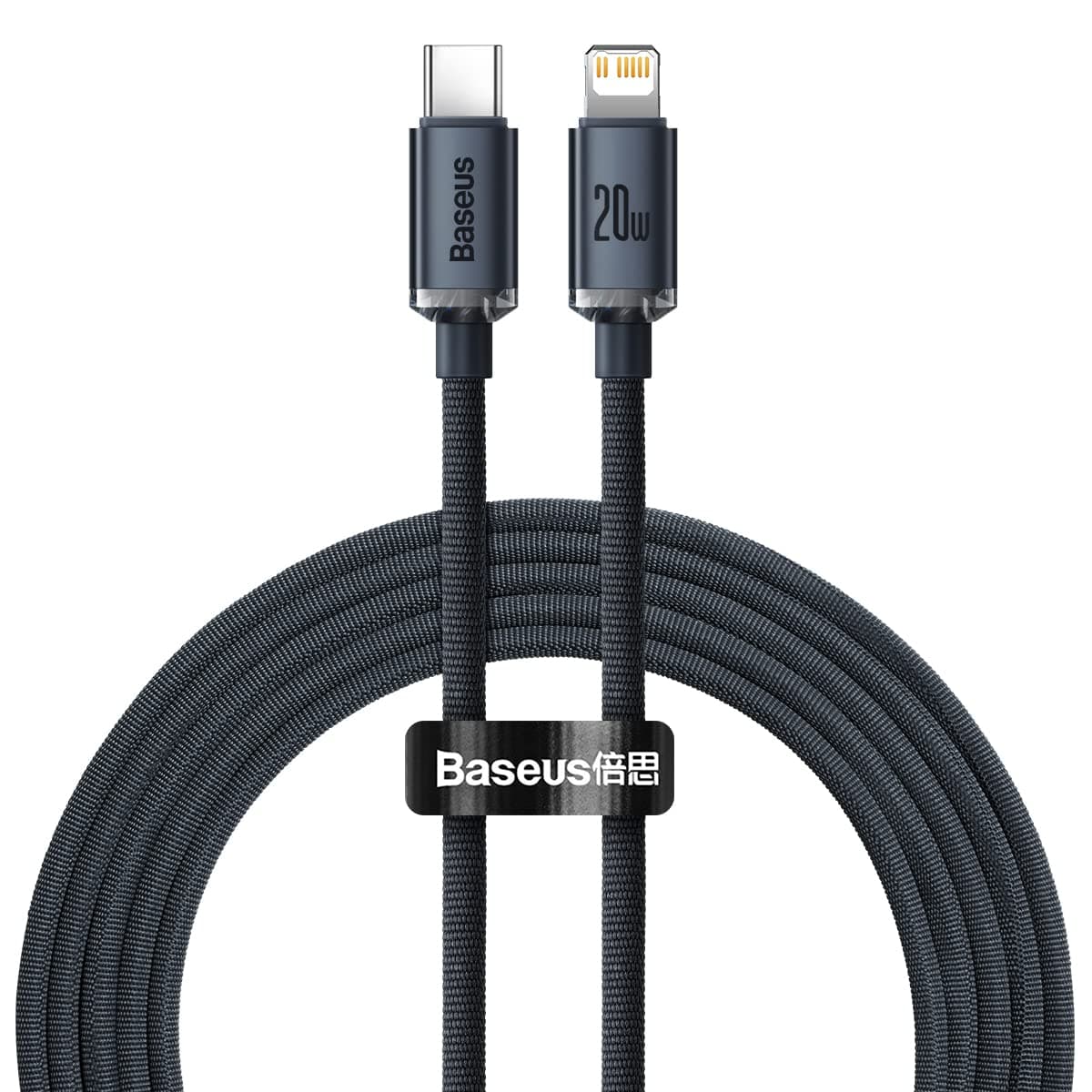 کابل تبدیل USB-C به لایتنینگ باسئوس مدل Crystal Shine Series طول 2 متر