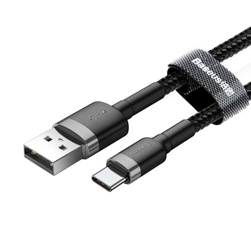 کابل تبدیل USB-A به USB-C بیسوس مدل Cafule طول 2 متر — تصویر ۳
