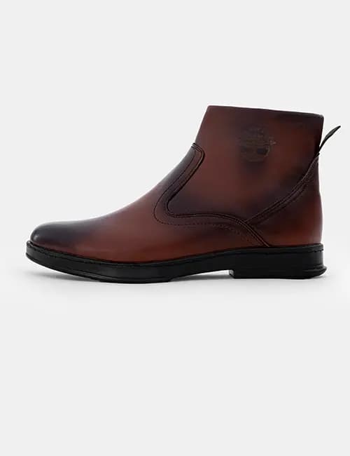 نیم بوت چرم مصنوعی مردانه قهوه ای Timberland زیپ دار مدل 22984
