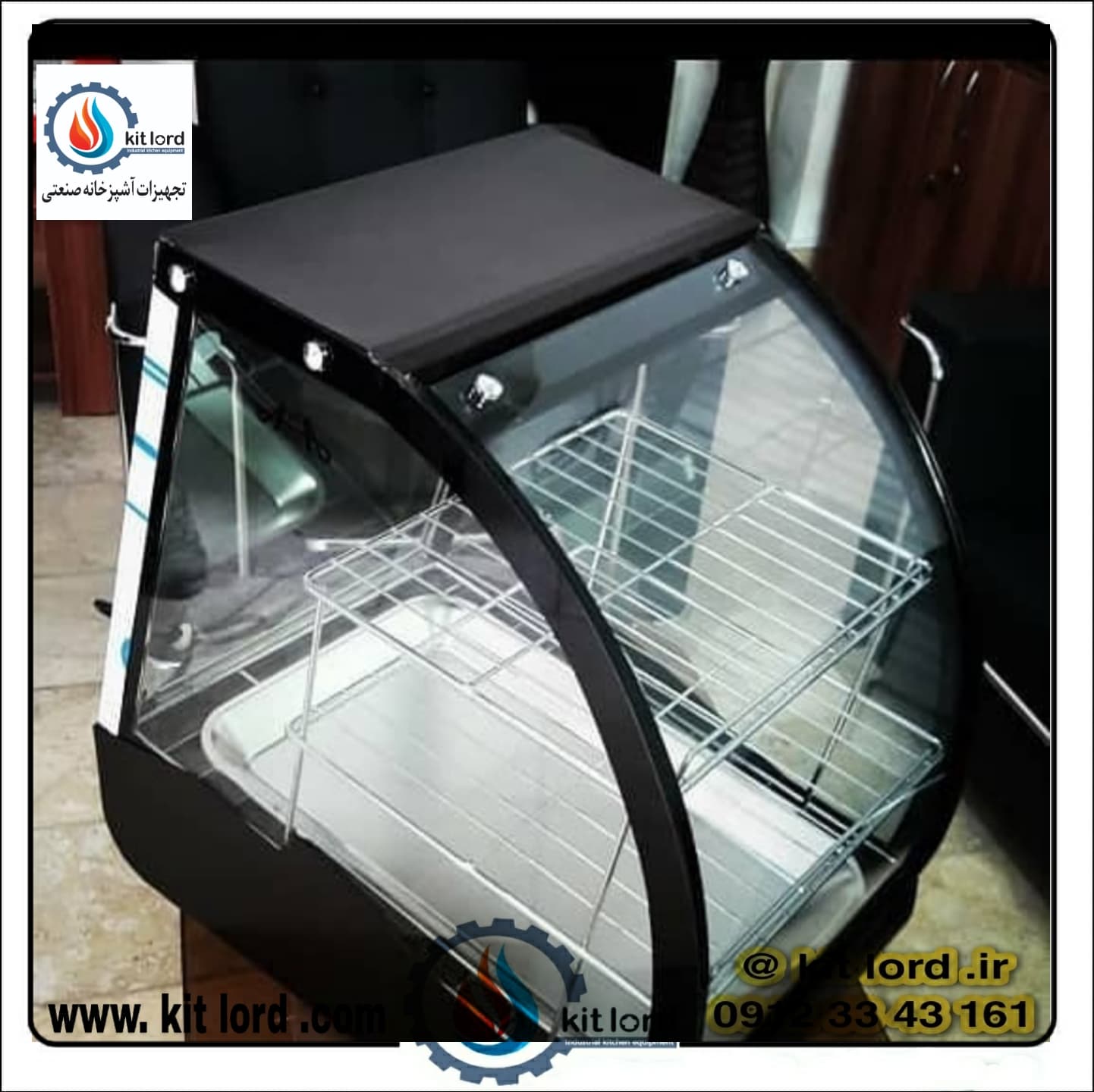 شو کیک گرم کن پیراشکی و سمبوسه رومیزی تک سینی 40 سانت طبقه دار — تصویر ۵