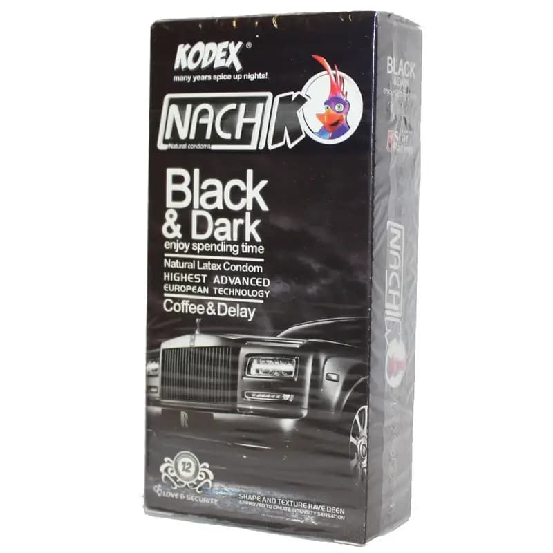 کاندوم کدکس مدل Black Dark بسته 12 عددی — تصویر ۲