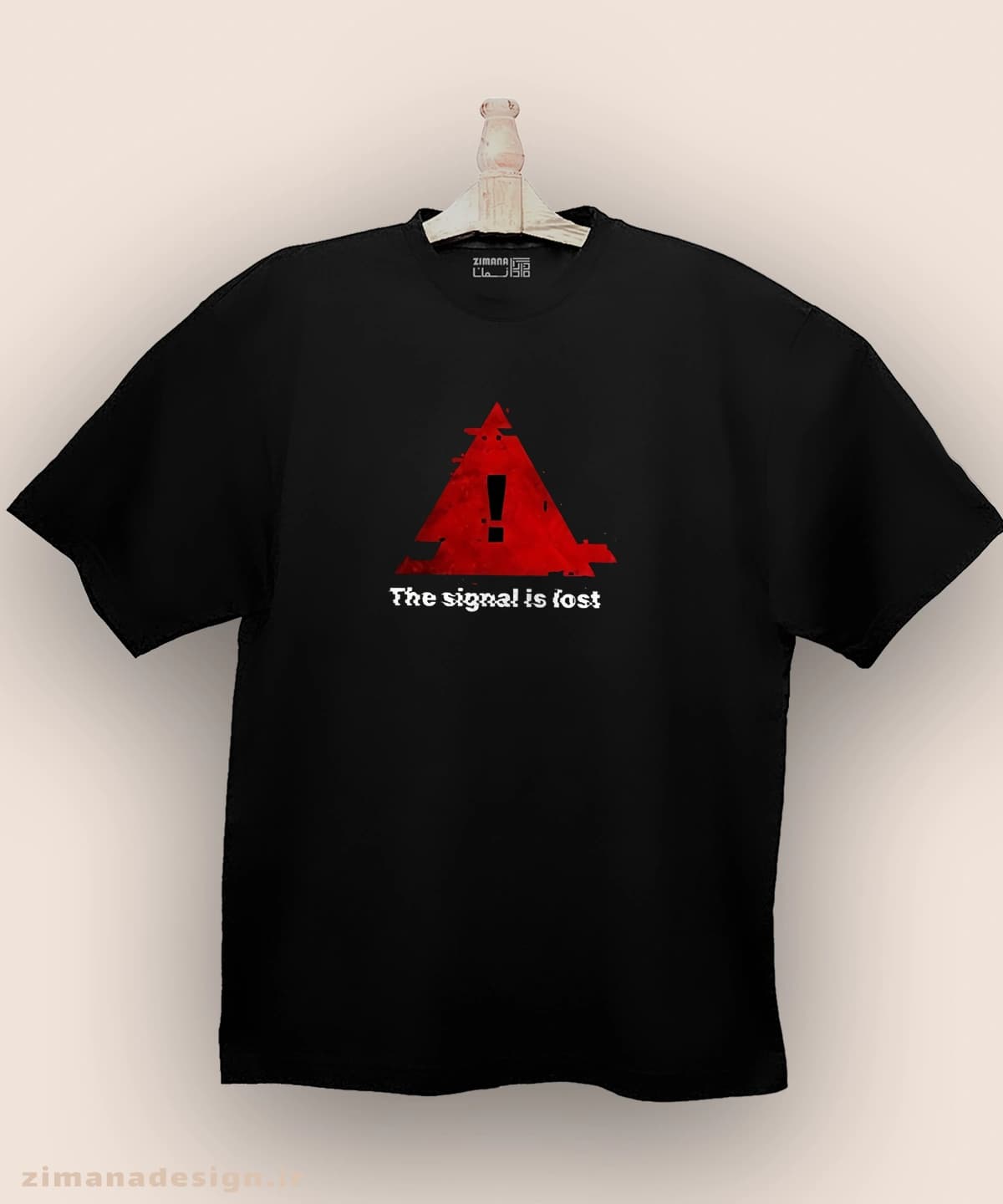 تیشرت لش مردانه و زنانه طرح مثلث سیگنال از دست رفته کد 965 — تصویر ۸