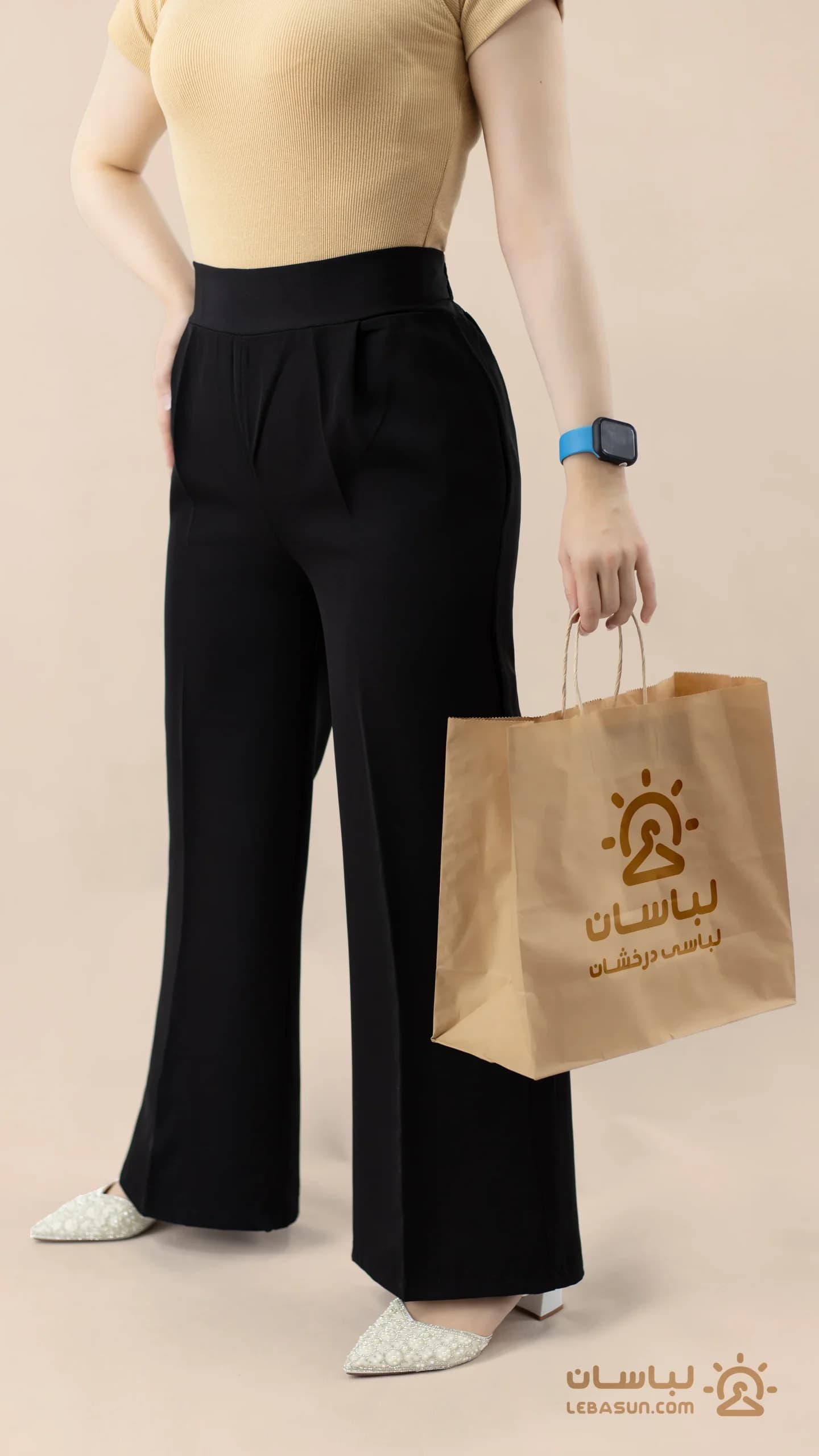شلوار بگ مازراتی پشت کمر کش