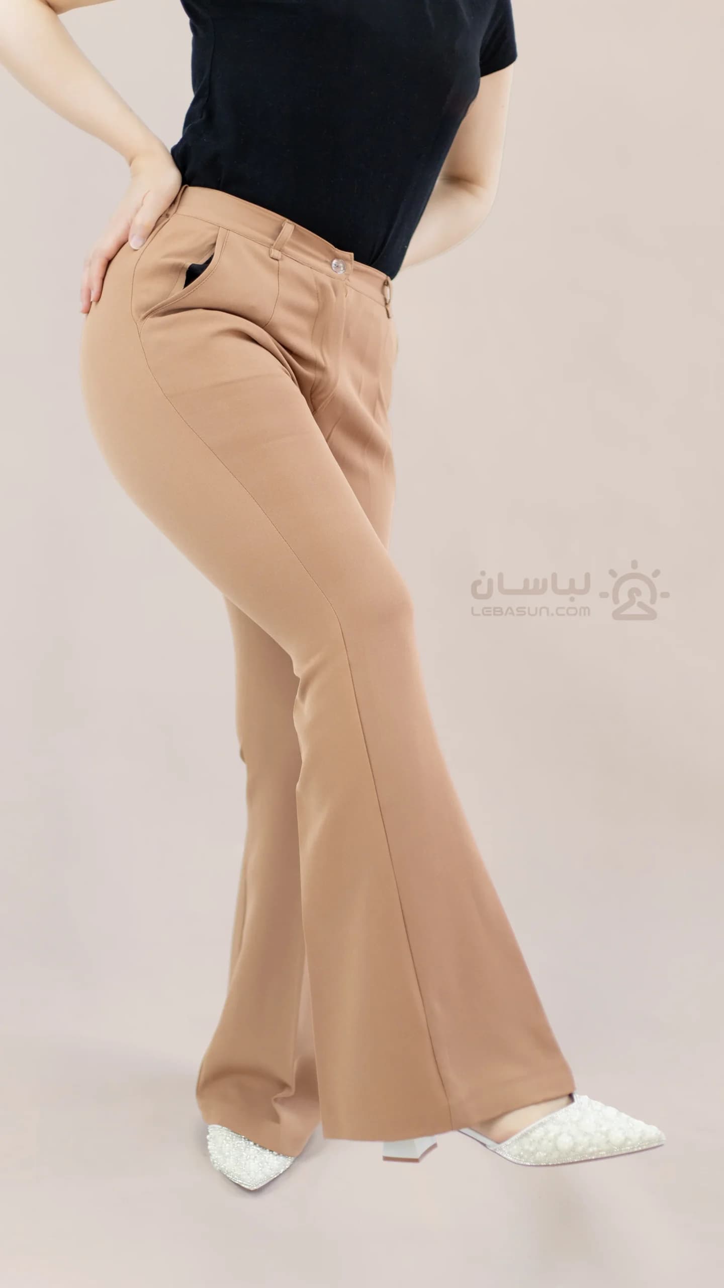شلوار دمپا مازراتی شکلاتی قد ۱۰۰ پشت کمر کش — تصویر ۸