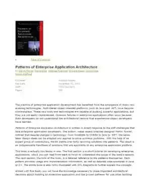 دانلود کتاب Patterns of enterprise application architecture – الگوهای معماری برنامه سازمانی