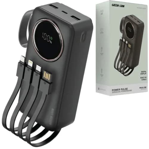 پاور بانک فست شارژ گرین لاین Power Pulse GL-PX13 PD QC3.0 22.5W ظرفیت 30000 میلی آمپر ساعت — تصویر ۵