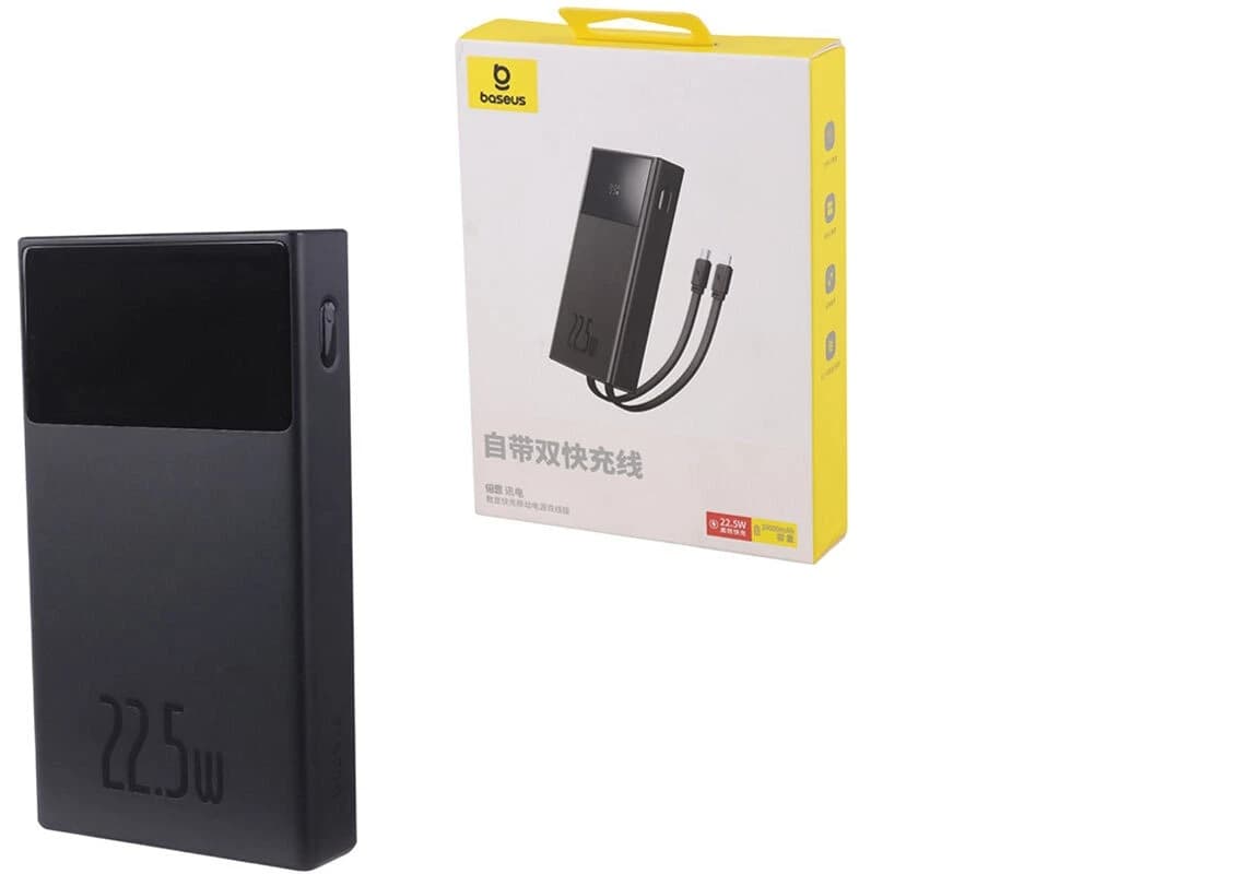 پاور بانک فست شارژ باسئوس P10067401122 PD 22.5W ظرفیت 10000 میلی آمپر ساعت