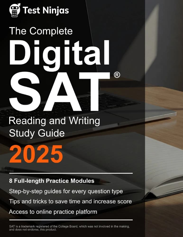 کتاب The Complete Digital SAT Reading and Writing Study Guide (راهنمای کامل مطالعه بخش خواندن و نوشتن آزمون دیجیتال SAT) نسخه انگلیسی PDF