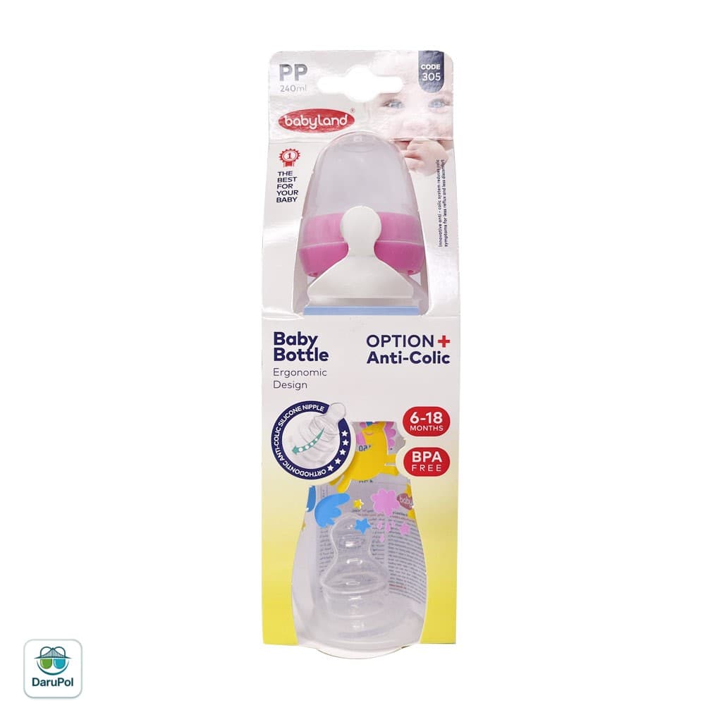 شیشه شیر بیبی لند کد 305 مناسب 6 تا 18 ماه — تصویر ۲