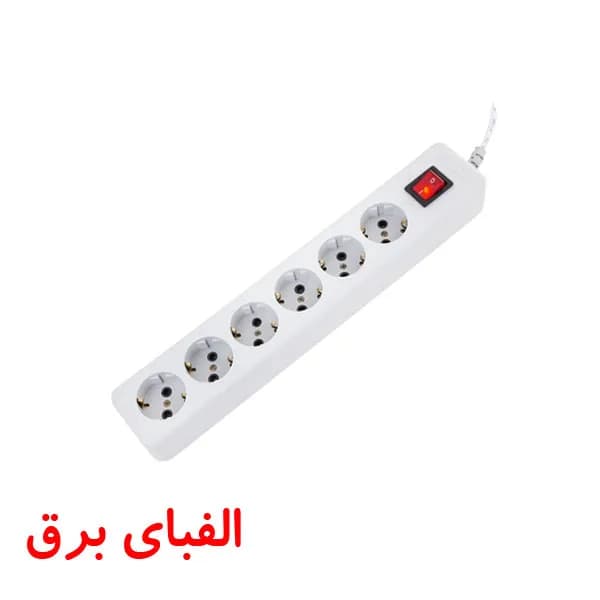 سیم سیار (6 خانه) ارت دار مدل نیک با کابل 1.8 متری پارت الکتریک