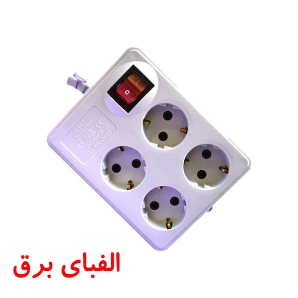 سیم سیار (4 خانه) ارت دار مغز سرامیکی با کابل 3 متری پارت الکتریک — تصویر ۲