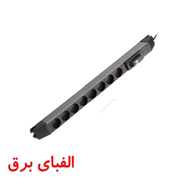 سیم سیار (8 خانه) رک مونت با فیوز مینیاتوری کابل 1.8 متری پارت الکتریک — تصویر ۲