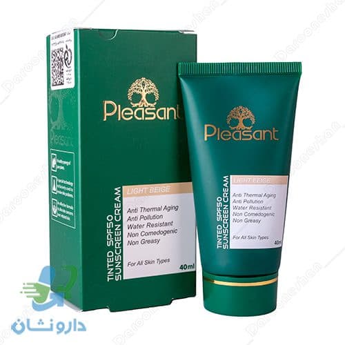 پلزنت کرم ضد آفتاب رنگی SPF50 بژ روشن — تصویر ۲