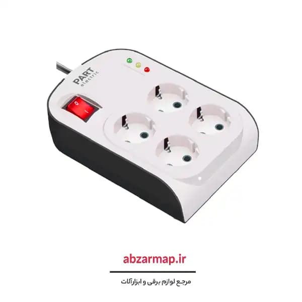 محافظ برق ۴ خانه کامپیوتر 5 متری پارت الکتریک مدل 8793