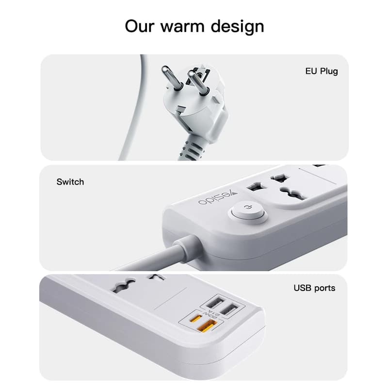چند راهی برق یسیدو مدل POWER SOCKET MC18 — تصویر ۳