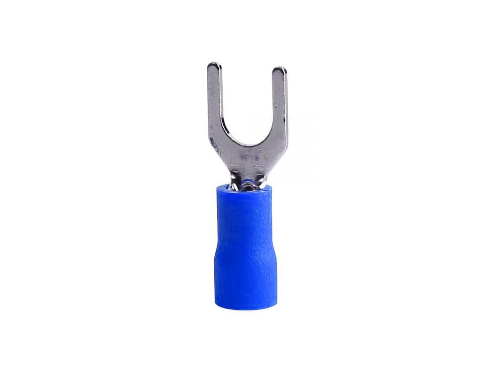 سرسیم دوشاخ روکش دار آبی مدل SV2-6 بسته 100 تایی