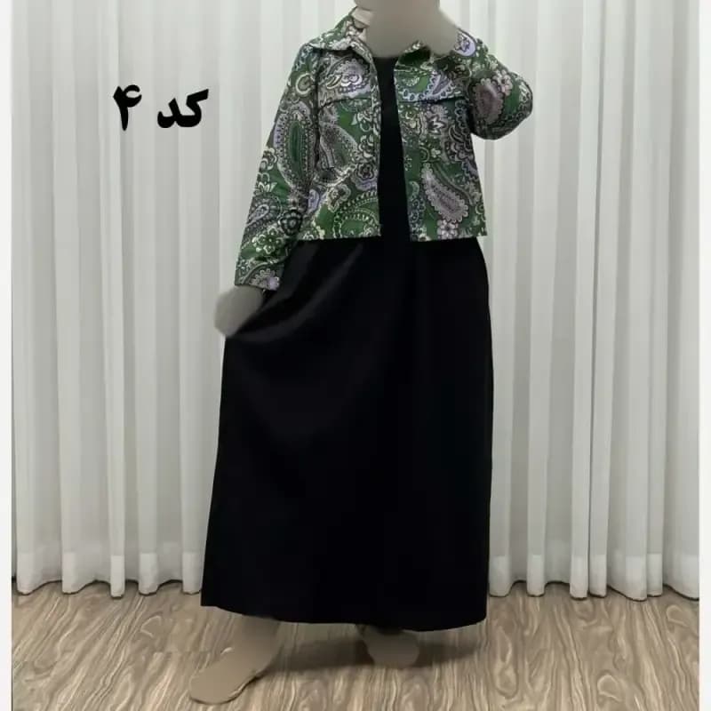 کت سارافون ترمه پاموق کد 1524 فری سایز مناسب تا سایز 46 جنس لینن چهارفصل شیک و راحت — تصویر ۷