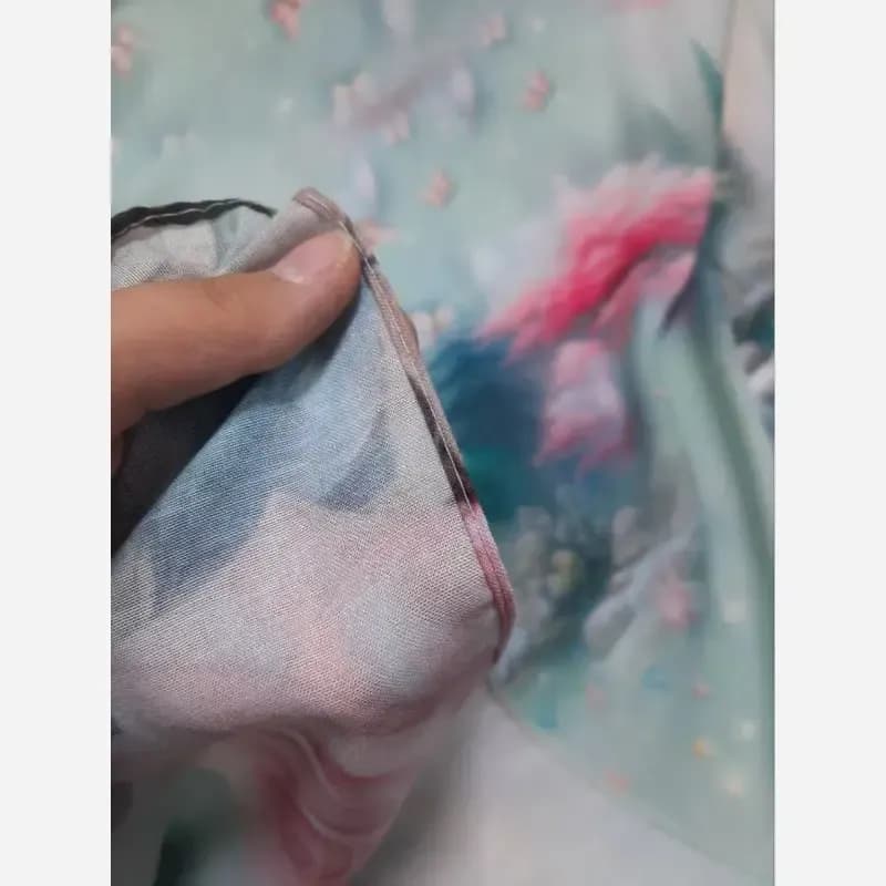 روسری نخی کاستوم طرح برکه سایز 140 چرخ دوز — تصویر ۳