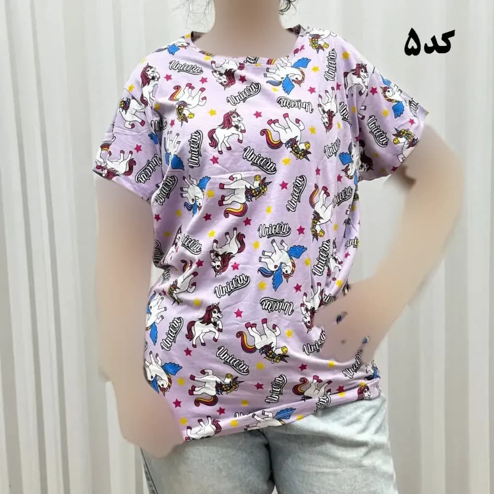 تیشرت طرحدار نخ پنبه زنانه و دخترانه اچ اند ام — تصویر ۹