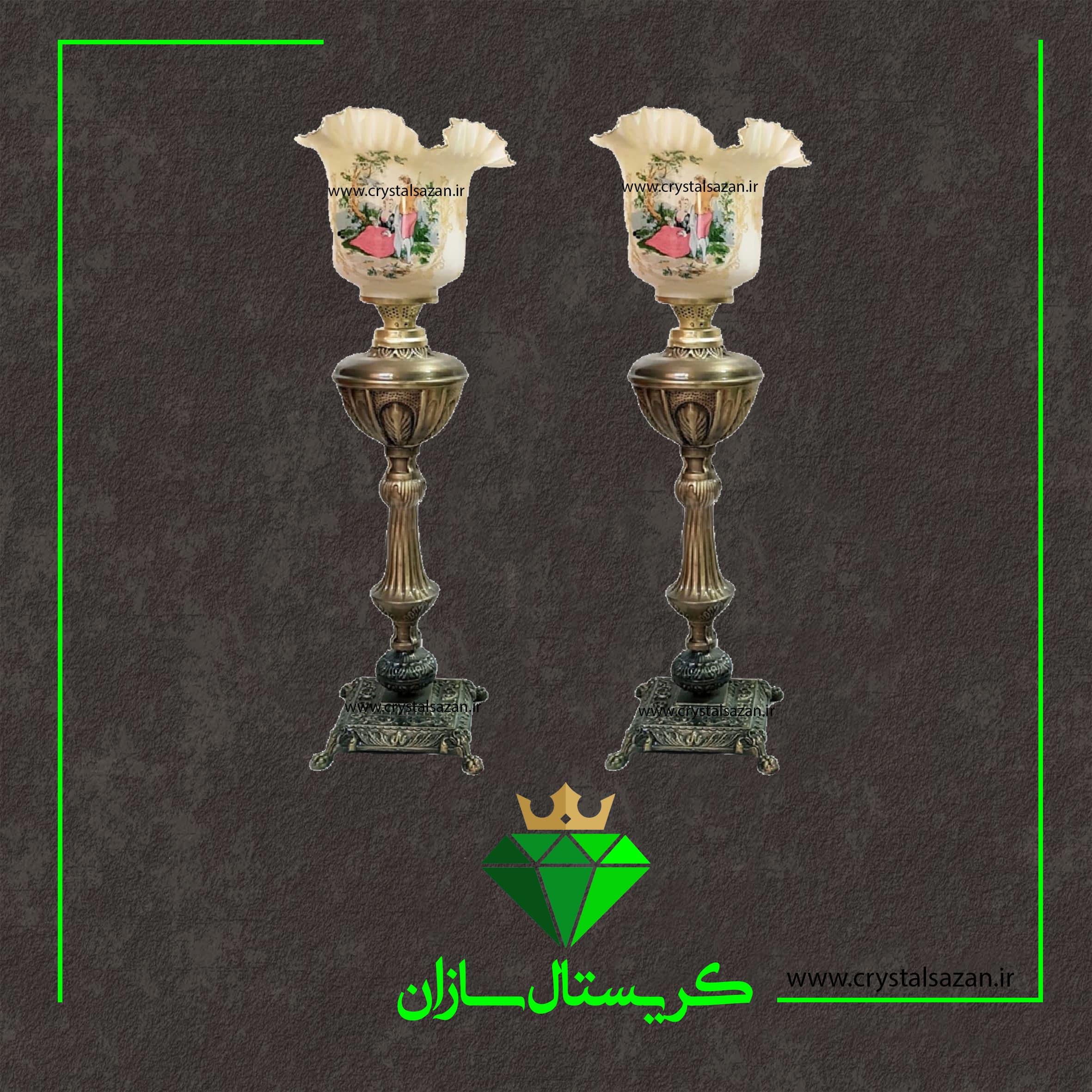 چراغ نفتدان کد N1067 کریستال سازان