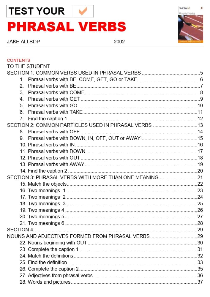 کتاب Test Your Phrasal Verbs (افعال عبارتی خود را بیازمایید) نسخه انگلیسی PDF | جیک آلساپ — تصویر ۲