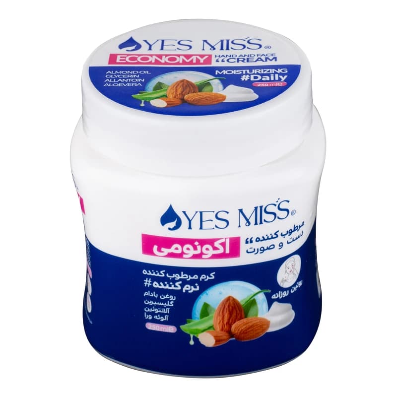 کرم مرطوب کننده یس میس مدل روغن بادام 250 گرمی