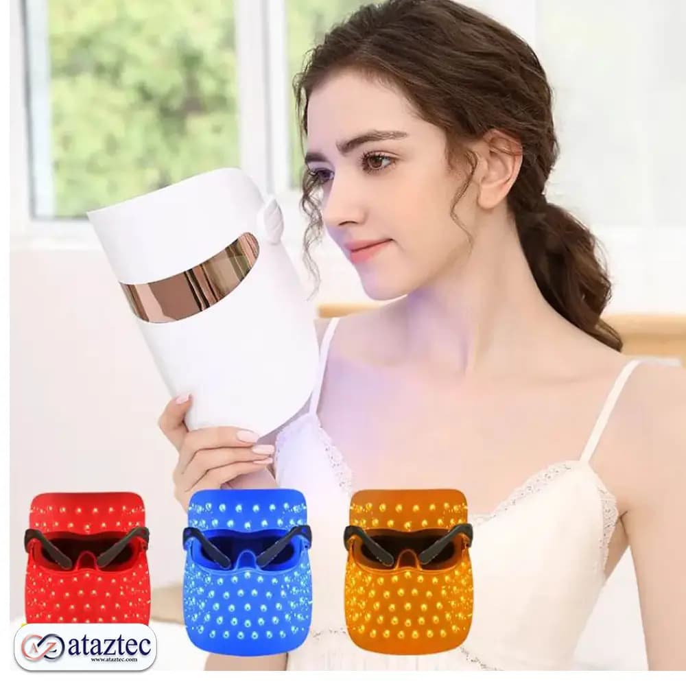 ماسک زیبایی و جوان‌کننده صورت JZC-K02-3C\7C | درمان آکنه و ضد پیری با LED سه‌گانه — تصویر ۵