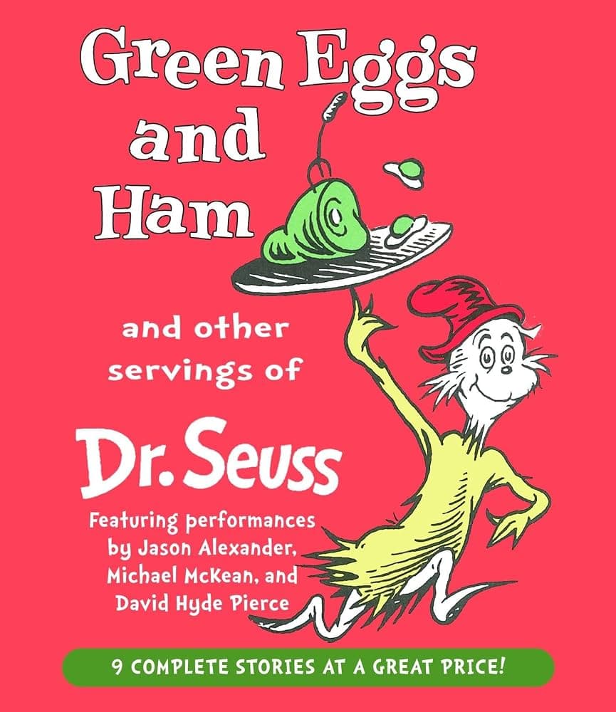 کتاب صوتی تخم مرغ های سبز و ژامبون و دیگر داستان های دکتر سوس (Green Eggs and Ham and Other Servings of Dr. Seuss) نسخه انگلیسی | دکتر سوس