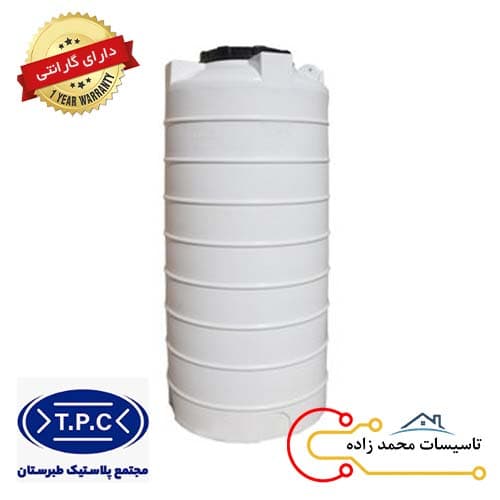 مخزن آب 1000 لیتری عمودی درب 50 طبرستان ارتفاع 142