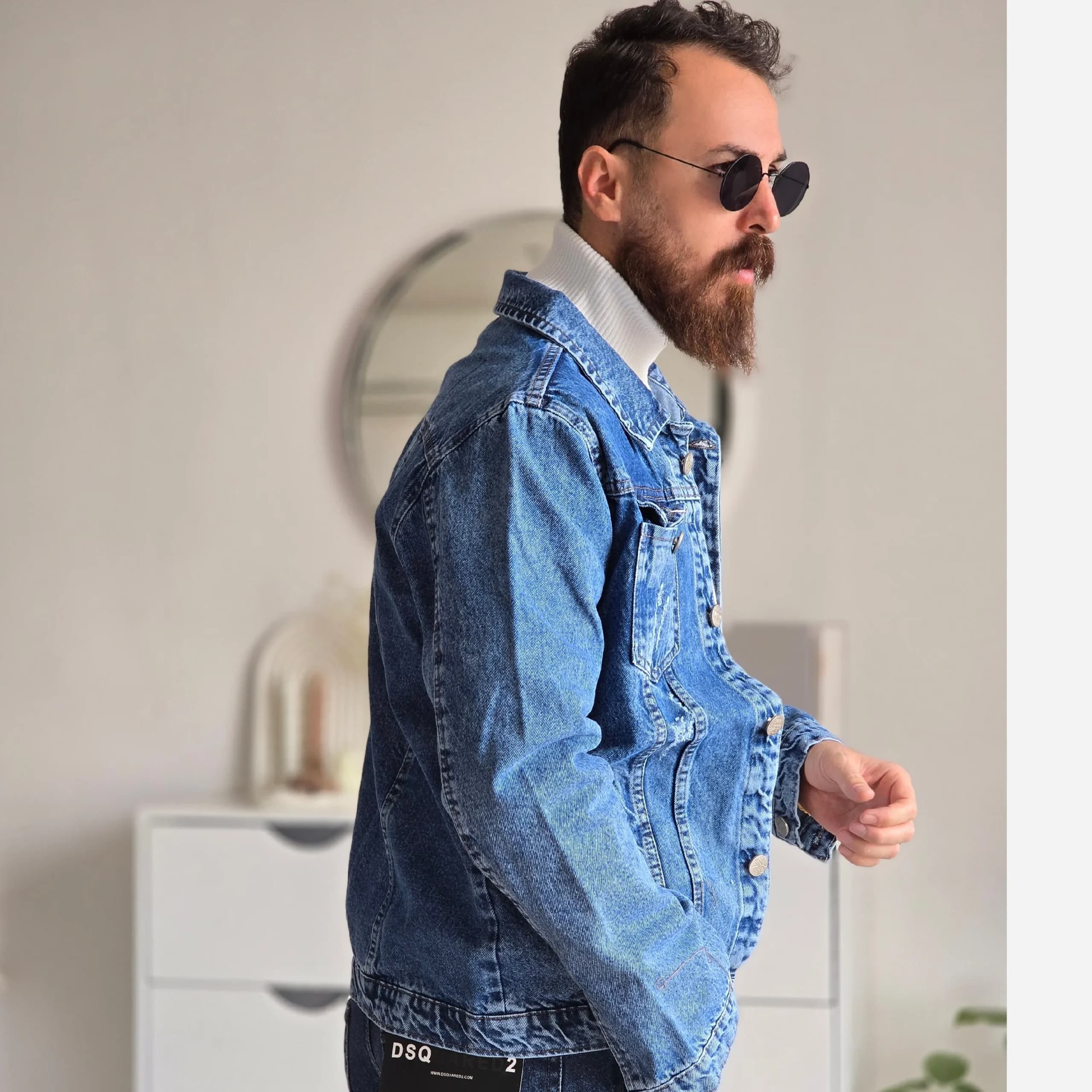کاپشن لی مردانه رنگ ذغالی بدون خز سایز M تا XXL — تصویر ۶