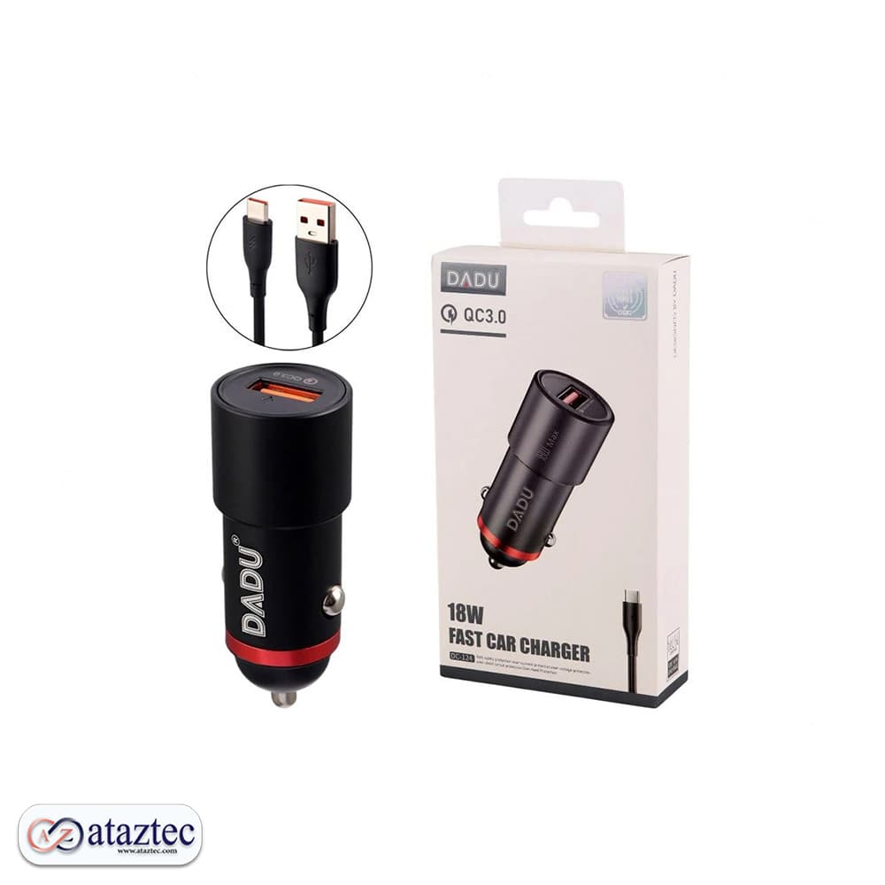 شارژر فندکی سریع دادو مدل DC-124 | فناوری Quick Charge 3.0 | تا ۴ برابر شارژ سریع‌تر