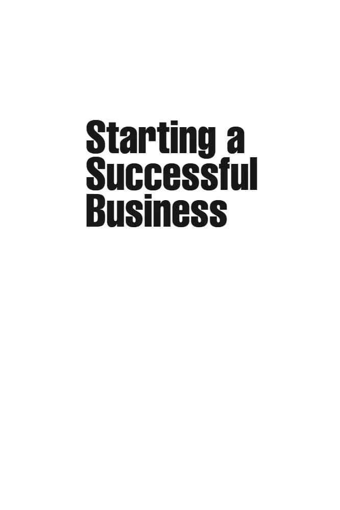 کتاب Starting a Successful Business (راه‌اندازی یک کسب‌وکار موفق) نسخه انگلیسی PDF | مایکل موریس